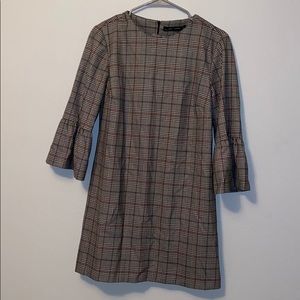 Zara plaid work dress